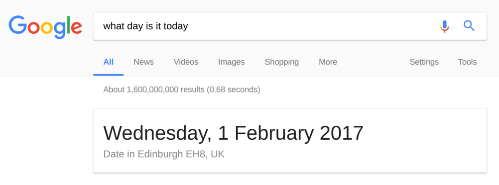 What day is it today?